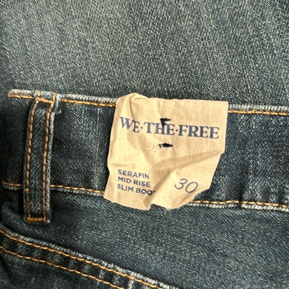 Free People We The Free Serafin Midrise Slim Bootcut Jeans - Picture 4 of 5